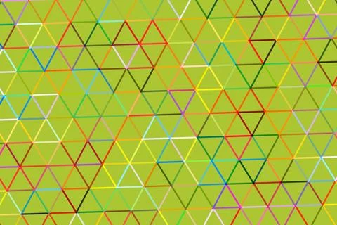 Colorful abstract geometric pattern with triangles and lines Stock Illustration