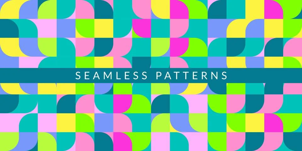 Colorful Abstract Geometric Pattern Vector Illustration Background Art Stock Illustration