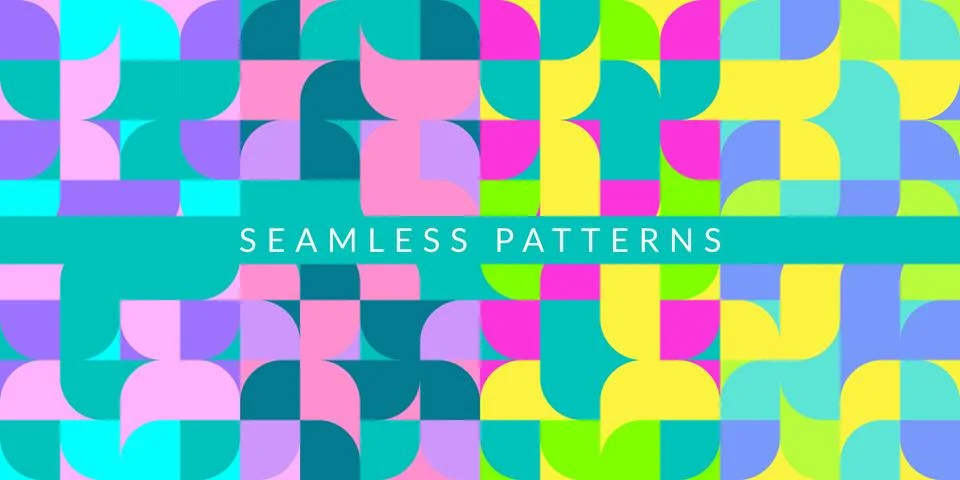 Colorful Abstract Geometric Pattern Vector Illustration Background Art Stock Illustration