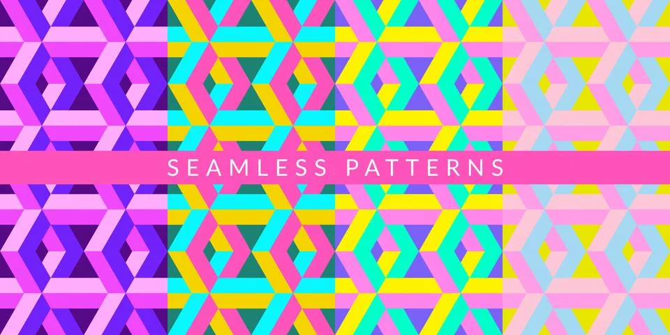 Colorful Abstract Geometric Pattern Vector Illustration Background Art Illustrazione stock