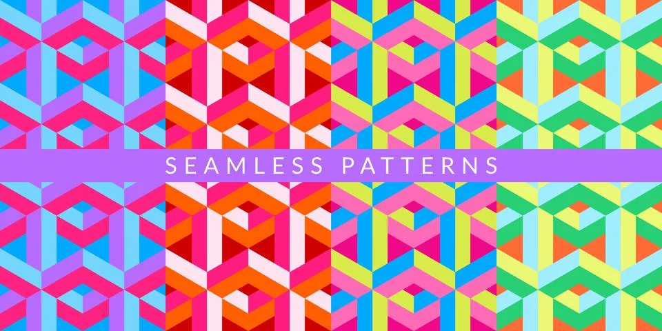 Colorful Abstract Geometric Pattern Vector Illustration Background Art Stock Illustration