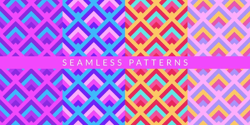 Colorful Abstract Geometric Pattern Vector Illustration Background Art Stock Illustration