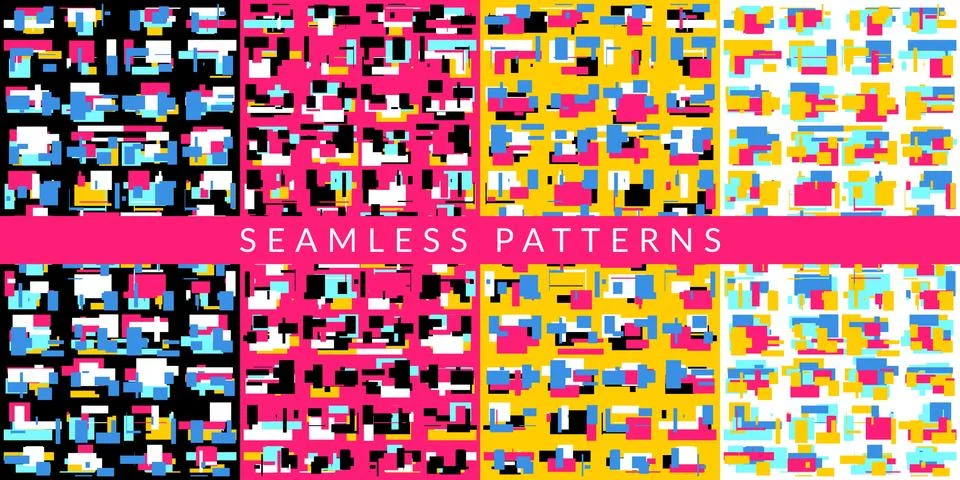 Colorful Abstract Geometric Pattern Vector Illustration Background Art Stock Illustration