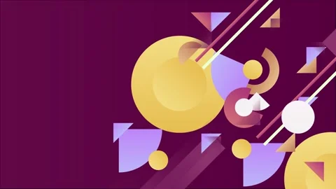 Colorful abstract geometric pattern on vibrant background seamless 4k video Stock Footage 325695445