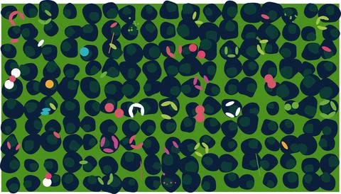 Colorful abstract geometric pattern with vibrant shapes Stock Illustration