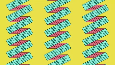 Colorful Abstract Geometric Pattern with Zigzag Design and Bold Primary Color 스톡 동영상 341926078