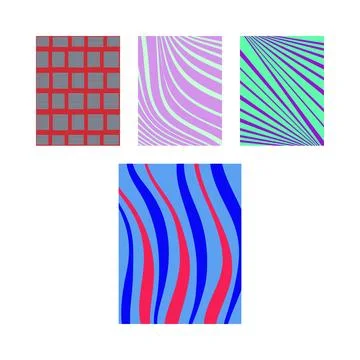 Colorful abstract geometric patterns design background collection Stock Illustration