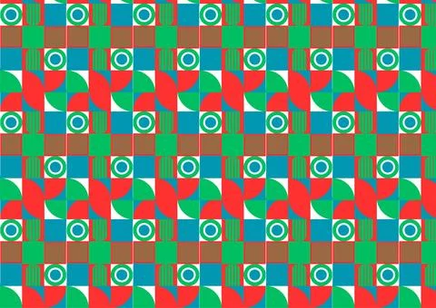 Colorful abstract geometric seamless pattern Stock Illustration