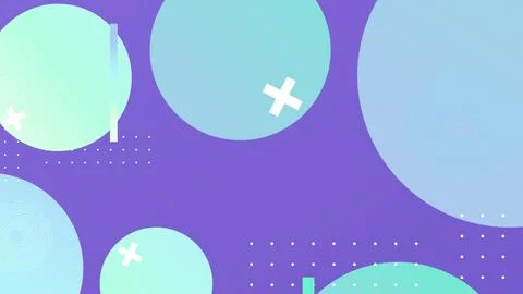 Colorful abstract geometric shape pattern illustration in retro style. Stock Illustration