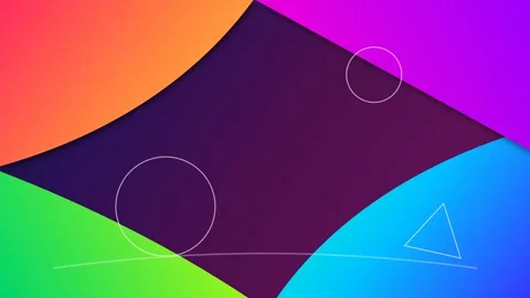 Colorful Abstract Geometric Shapes Looping Animation Background Video stock 340776937