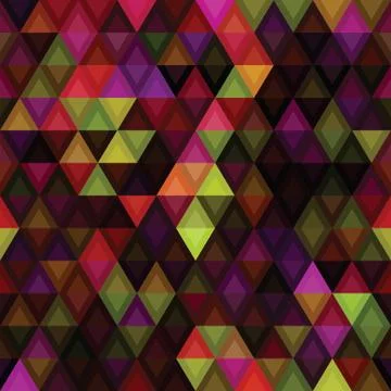 Colorful abstract geometric triangle pattern. Seamless flat background. 스톡 일러스트