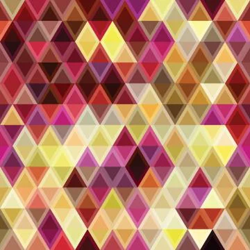 Colorful abstract geometric triangle pattern. Seamless flat background. Stock Illustration