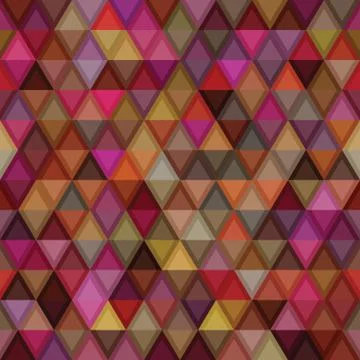 Colorful abstract geometric triangle pattern. Seamless flat background. Stock Illustration
