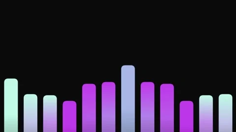 Colorful Abstract Gradient Bars on Black Background for Creative Design Stock Footage 328460955