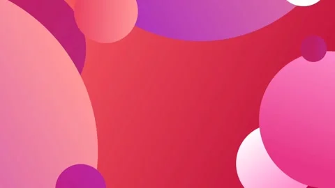Colorful Abstract Gradient Bubbles Red Pink Purple Background Motion 库存影片 274455135
