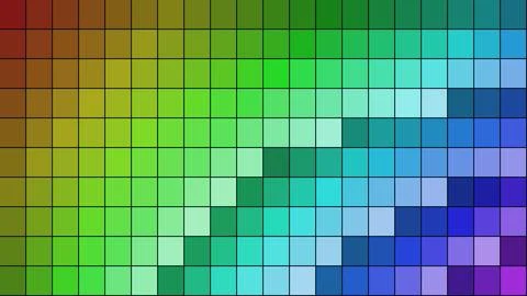 Colorful abstract gradient grid pattern with smooth transitions between squar Illustrazione stock