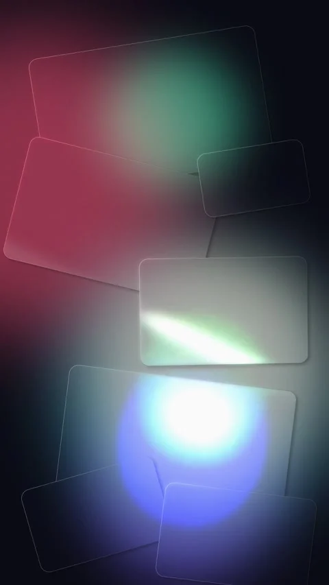 Colorful abstract gradient rectangles on dark background. 2d animation 库存影片 342387798