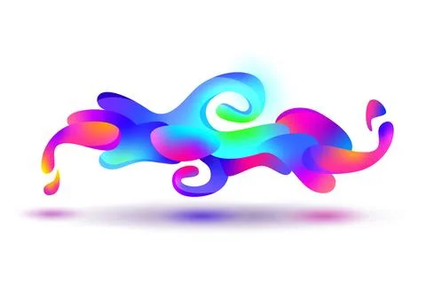 Colorful abstract gradient shape, wave fluid splash Stock Illustration