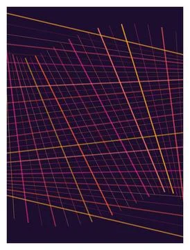 Colorful abstract grid lines background with intersecting geometric pattern. Stock Illustration