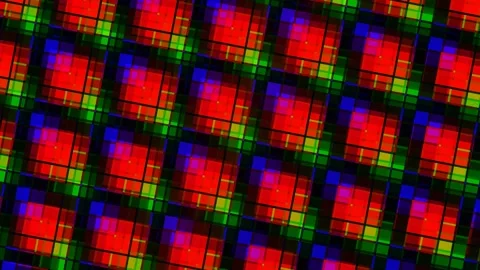 Colorful Abstract Grid Pattern with Overlapping Squares Stock Footage 332184670