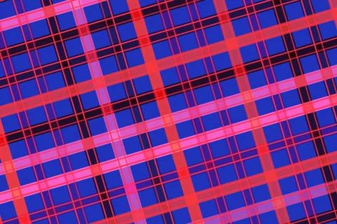 Colorful abstract grid pattern with pink, red, and blue lines Stock Illustration