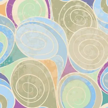 Colorful abstract hand-drawn pattern, waves background Stock Illustration