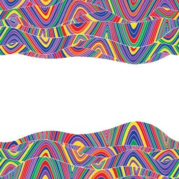 Colorful abstract hand-drawn pattern, waves background Stock Illustration