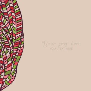 Colorful abstract hand-drawn pattern, waves background Stock Illustration