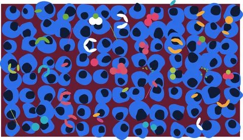 Colorful abstract heart pattern with flags Stock Illustration