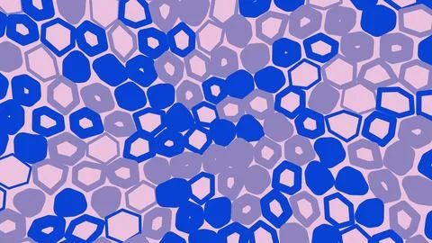 Colorful abstract honeycomb pattern with blue and pink shapes Stockillustratie