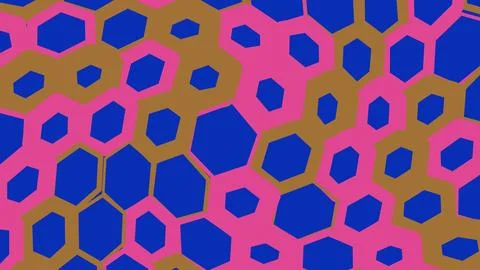 Colorful abstract honeycomb pattern with geometric shapes Illustrazione stock
