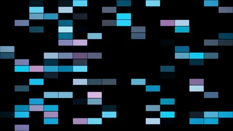 Colorful abstract horizontal square pattern, seamless loop motion graphic Stock Footage 121505815