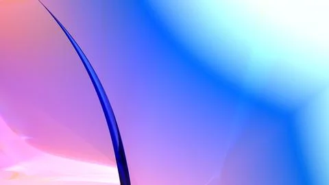 Colorful abstract illustration - curved pattern. 3d rendering, cgi Stock Illustration