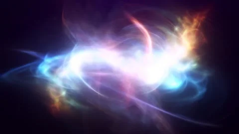 Colorful abstract light energy waves with glowing particles and fluid motion, Видео 331032001