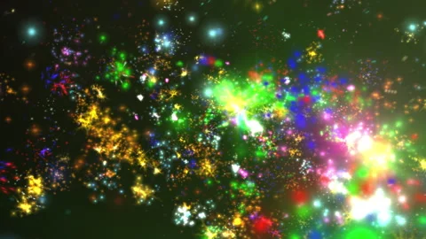 Colorful Abstract Light Particles Background With Sparkling Fireworks Effect Stockbeeldmateriaal 333031839