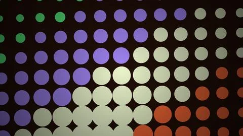 Colorful abstract light pattern with neon glowing dots Illustrazione stock