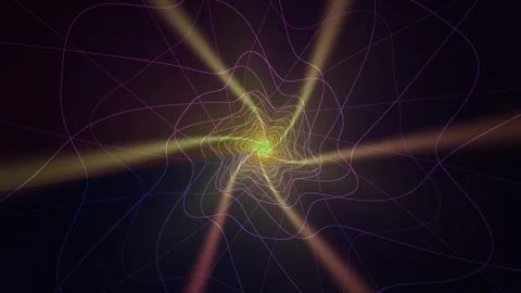 Colorful abstract light patterns create dynamic shapes and Stock Footage 340397412