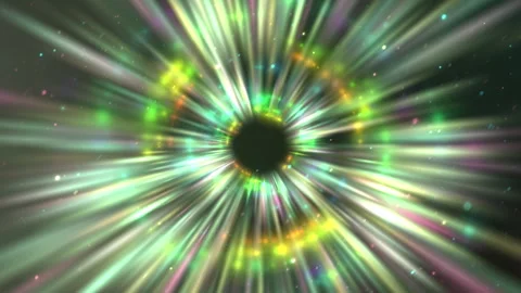 Colorful Abstract Light Rays Burst Vortex Sparkling Effects Video stock 304458420