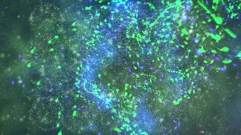 Colorful Abstract Light Swirls in a Dynamic Visual Background Stock Footage 297874776