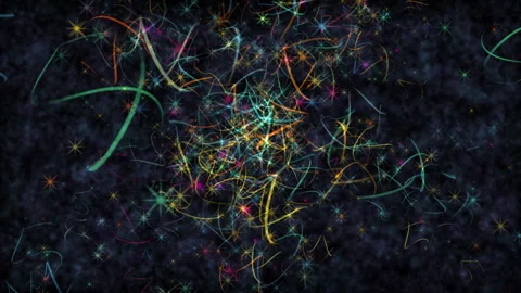 Colorful Abstract Light Trails Dynamic Festive Pattern Background Video stock 294512803