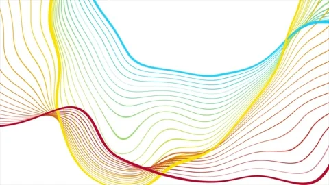 Colorful abstract linear soundwaves concept tech motion background Stock Footage 341669772