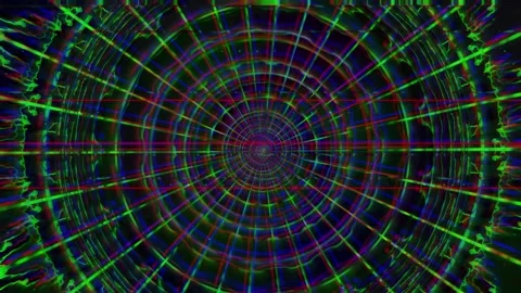 Colorful abstract lines create a circular pattern in a Stock Footage 340239023