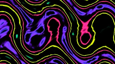 Colorful abstract lines create dynamic patterns on a dark Stock Footage 337953144