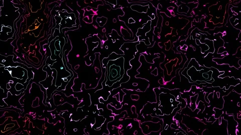 Colorful abstract lines create a unique landscape on a Stock Footage 338020703