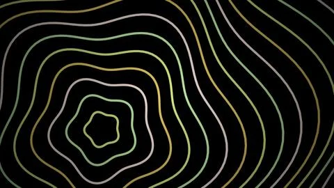 Colorful abstract lines forming a pattern on black background Stock Illustration