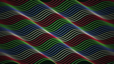 Colorful abstract lines pattern with bright waves Stock Illustration