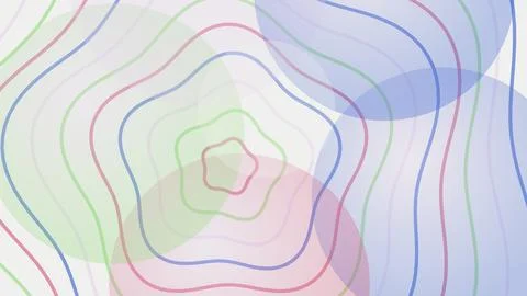 Colorful abstract lines pattern with flowing curves Stock Illustration