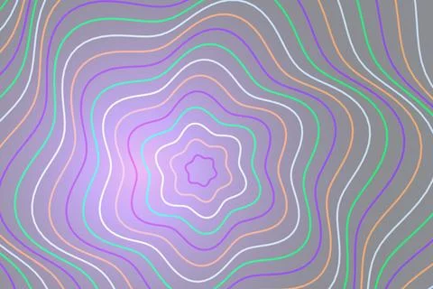 Colorful abstract lines pattern with smooth curves Stock Illustration