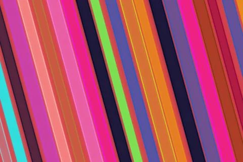 Colorful abstract lines pattern with vibrant bright colors Stock Illustration