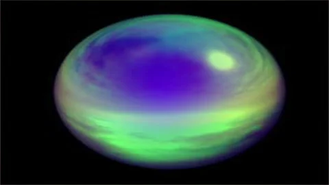 Colorful abstract liquid gradient shape with purple and green tones, smooth flui Stockbeeldmateriaal 296862847